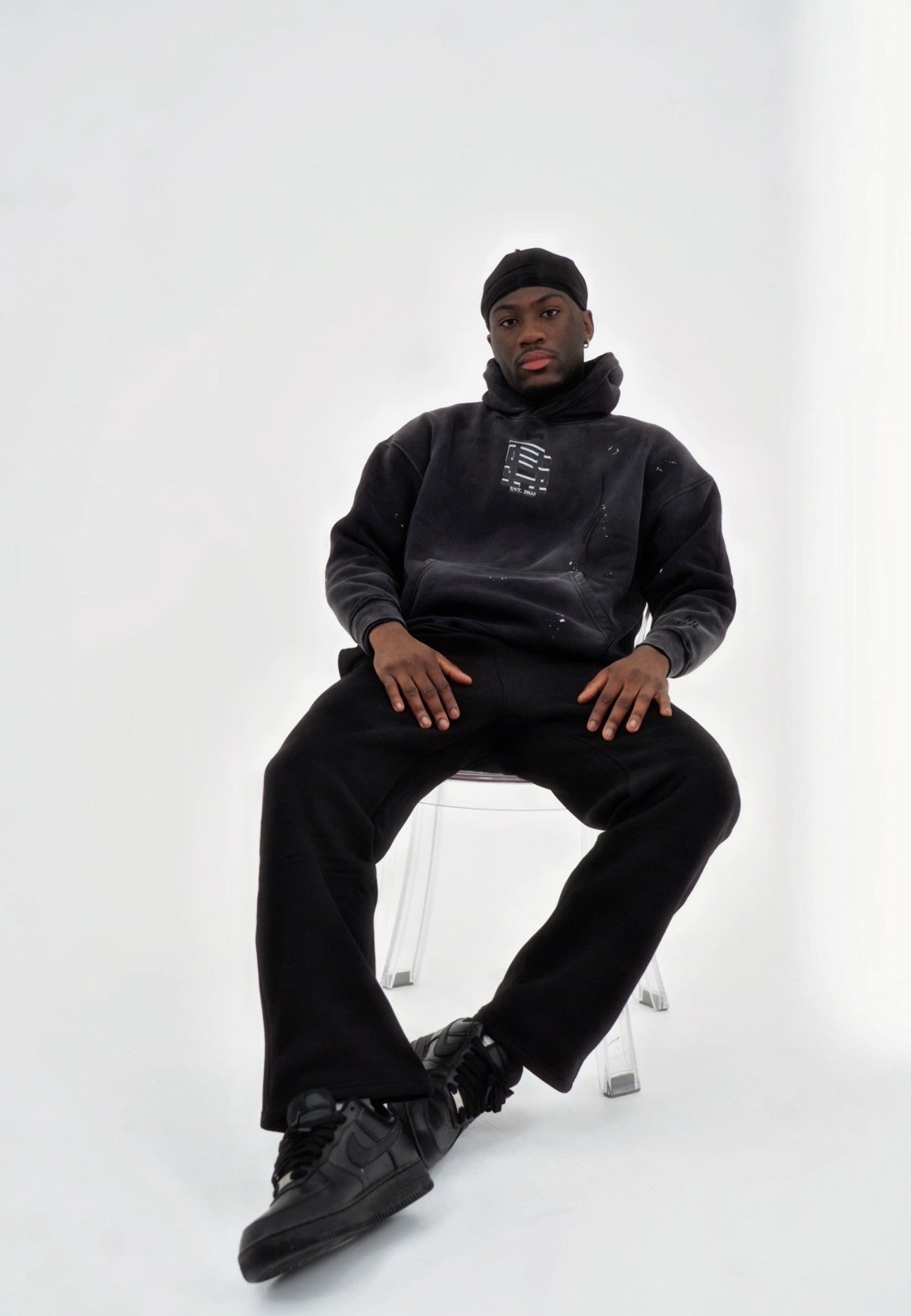 Vintage Wash Frayed RS Hoodie